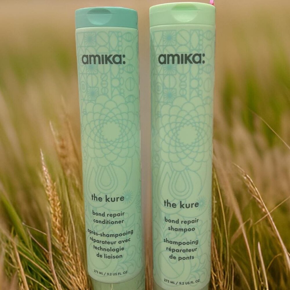 Amika Strength Hair Repair Routine Set Kure Shampoo Conditioner 9.2 oz